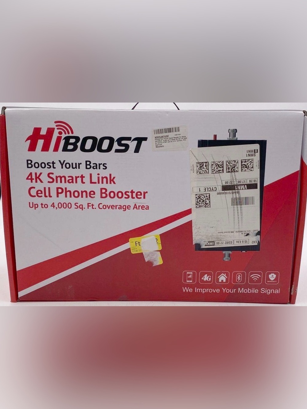 HIBOOST Black 4K Smart Link Cell Phone Signal Booster 5G 4G LTE Data F10G 5S BTW